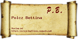 Polcz Bettina névjegykártya